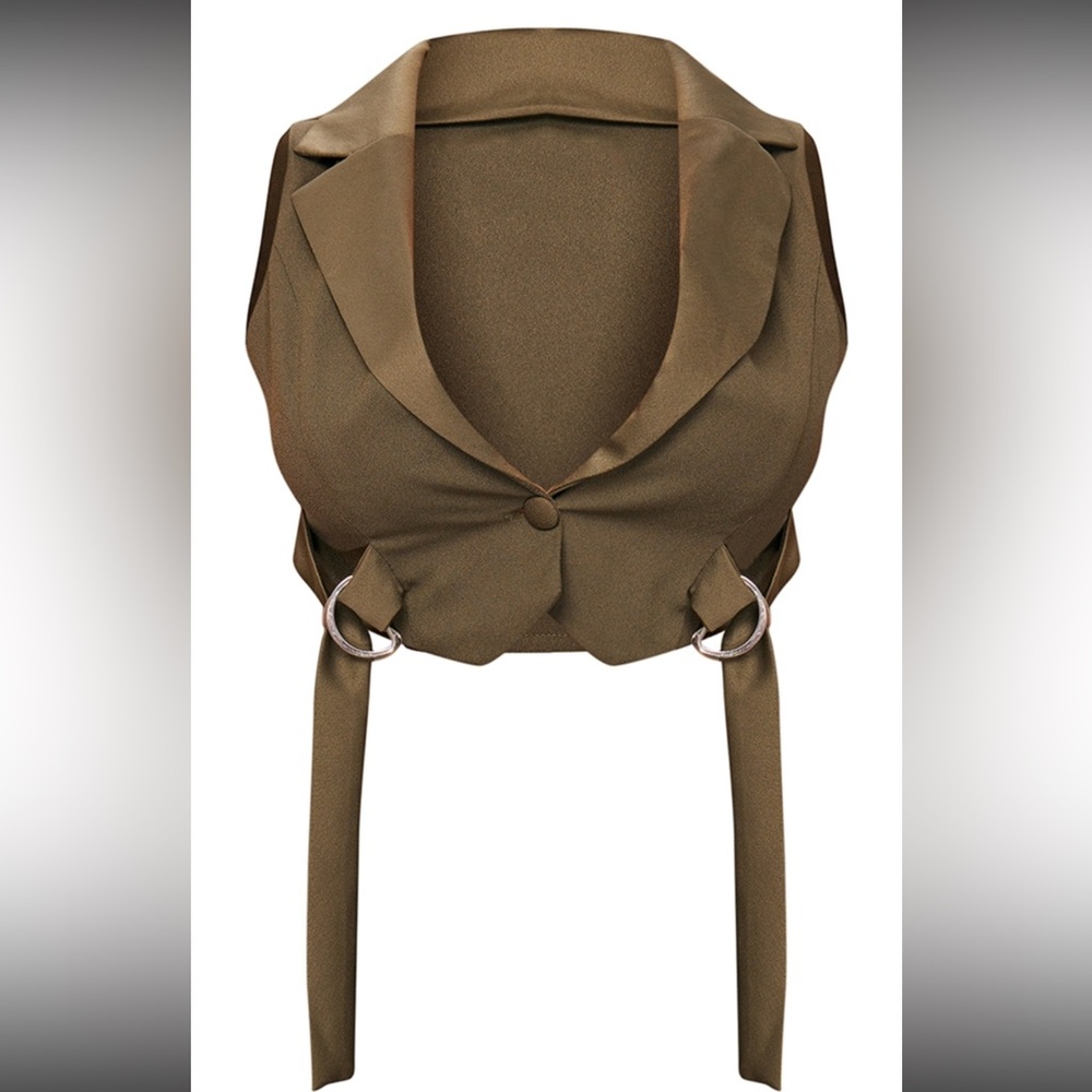 Army Green Button Vest